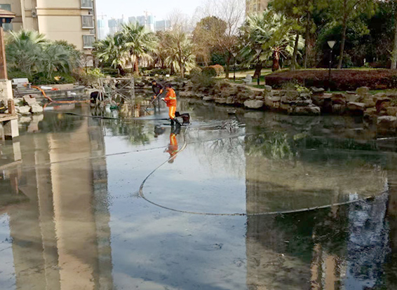 扶风景观池淤泥清理